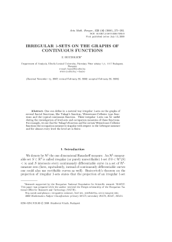 irregular 1-sets on the graphs of continuous functions