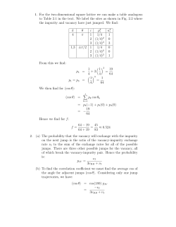 2. (a) The probability that the vacancy will exchange with the