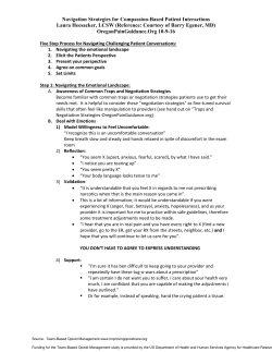 Navigation Strategies for Compassion