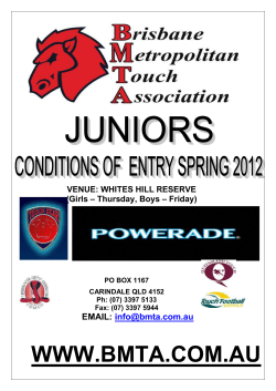 brisbane metropolitan touch association
