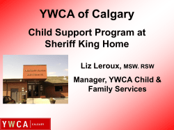 Child Support Program at Sheriff King Home