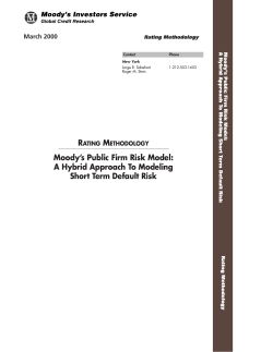 Moody`s Public Firm Risk Model: A Hybrid Approach