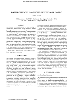 Bayes Classification for Asynchronous Event-Based