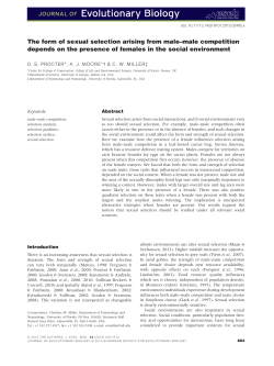 The form of sexual selection arising from malemale