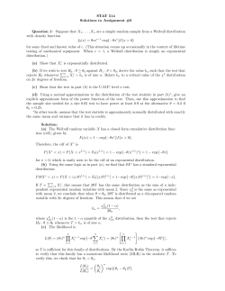 STAT 514 Solutions to Assignment #6 Question 1: Suppose that X 1