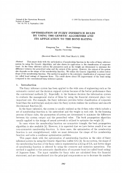 optimization of fuzzy inference rules by using the genetic algorithm