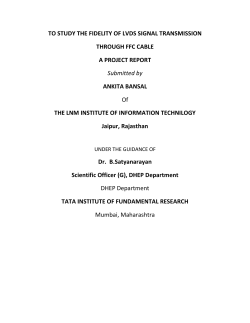 to study the fidelity of lvds signal transmission through ffc cable