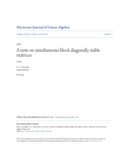 A note on simultaneous block diagonally stable matrices