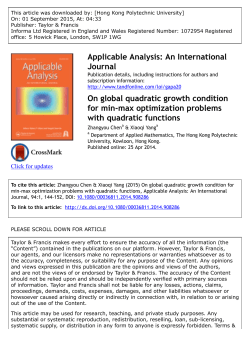 On global quadratic growth condition for min