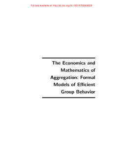 The Economics and Mathematics of Aggregation
