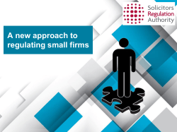 A section of the SRA website for sole practitioners and small firms