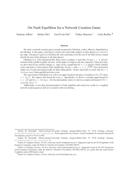 On Nash Equilibria for a Network Creation Game