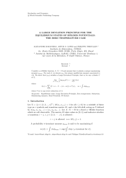 A LARGE DEVIATION PRINCIPLE FOR THE EQUILIBRIUM STATES