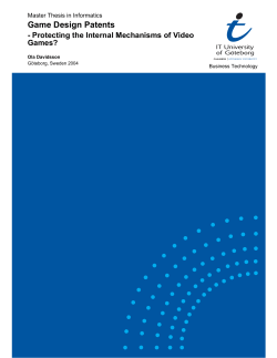 Game Design Patents - GUPEA