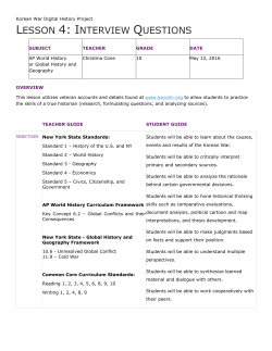 lesson plan - Korean War Digital History Project