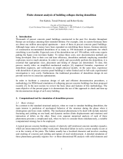 Finite element analysis of building collapse