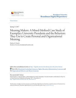 Meaning Makers: A Mixed-Method Case Study of Exemplary