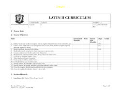 DEO History and Appreciation of Music I Curriculum