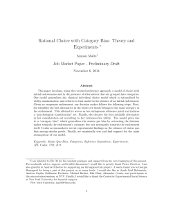 Rational Choice with Category Bias: Theory and Experiments
