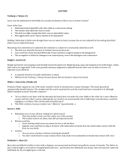 Torts Cases &ndash; Schoenbaum Fall 2012