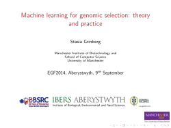 Machine learning for genomic selection: theory and