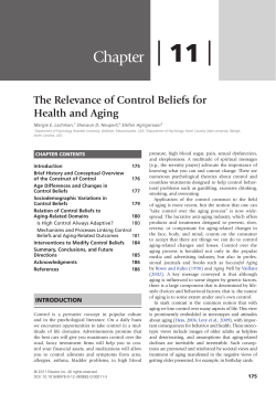 The Relevance of Control Beliefs for Health and Aging