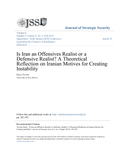 Is Iran an Offensives Realist or a Defensive Realist?