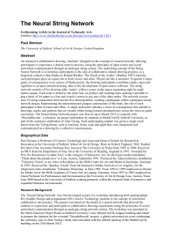 The Neural String Network - University of Brighton Repository