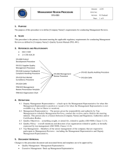 Management Review Procedure