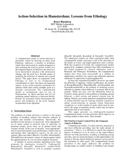 Action-Selection in Hamsterdam: Lessons from Ethology