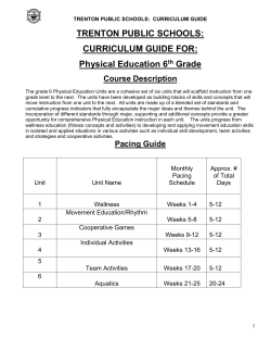 PE Curriculum - Grade 6 - Trenton Public Schools
