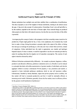 Intellectual Property Rights and the Principle of Utility