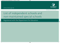 List of SEN Independent Schools and NMSSs_15.01.10