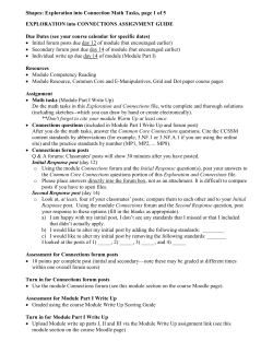 3. Exploration into Connection Math Tasks