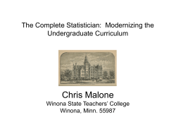 JSM 2013 - Winona State University