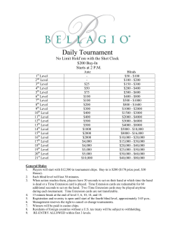 Bellagio Daily Tournament