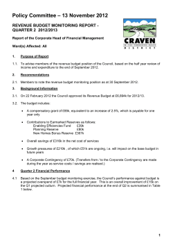 Q1 Monitoring Policy