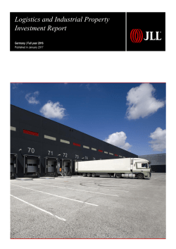 Logistics and Industrial Property Investment Report