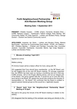 Minute 1 September 2011 - Neighbourhood Partnerships