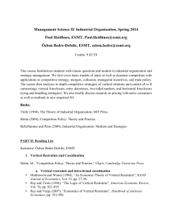 Syllabus Industrial Organization Part 2