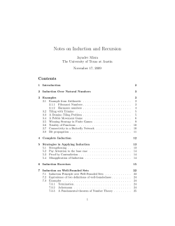 Notes on Induction and Recursion - UT Computer Science
