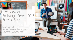 Overview of Exchange Server 2013 SP1
