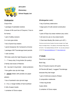 Middle School Supply List