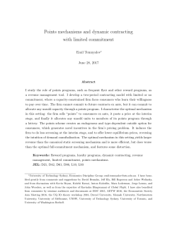 Points mechanisms and dynamic contracting with