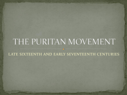 THE PURITAN MOVEMENT