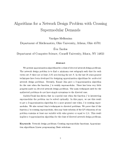 Algorithms for a Network Design Problem with