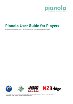 Pianola User Guide for Players