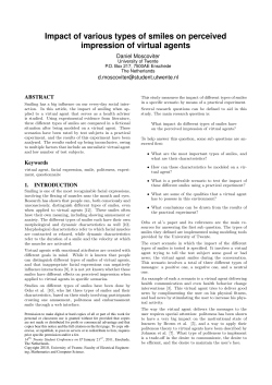 Impact of various types of smiles on perceived impression of virtual