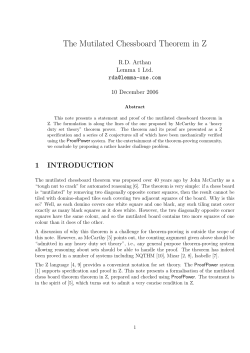 The Mutilated Chessboard Theorem in Z