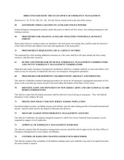 directives issued by the state office of emergency management